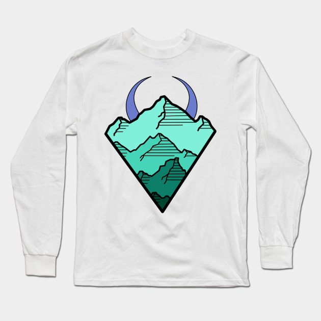 Geometric mountains Long Sleeve T-Shirt by HamsterOver